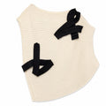 Ribbed Pullover with Ribbons