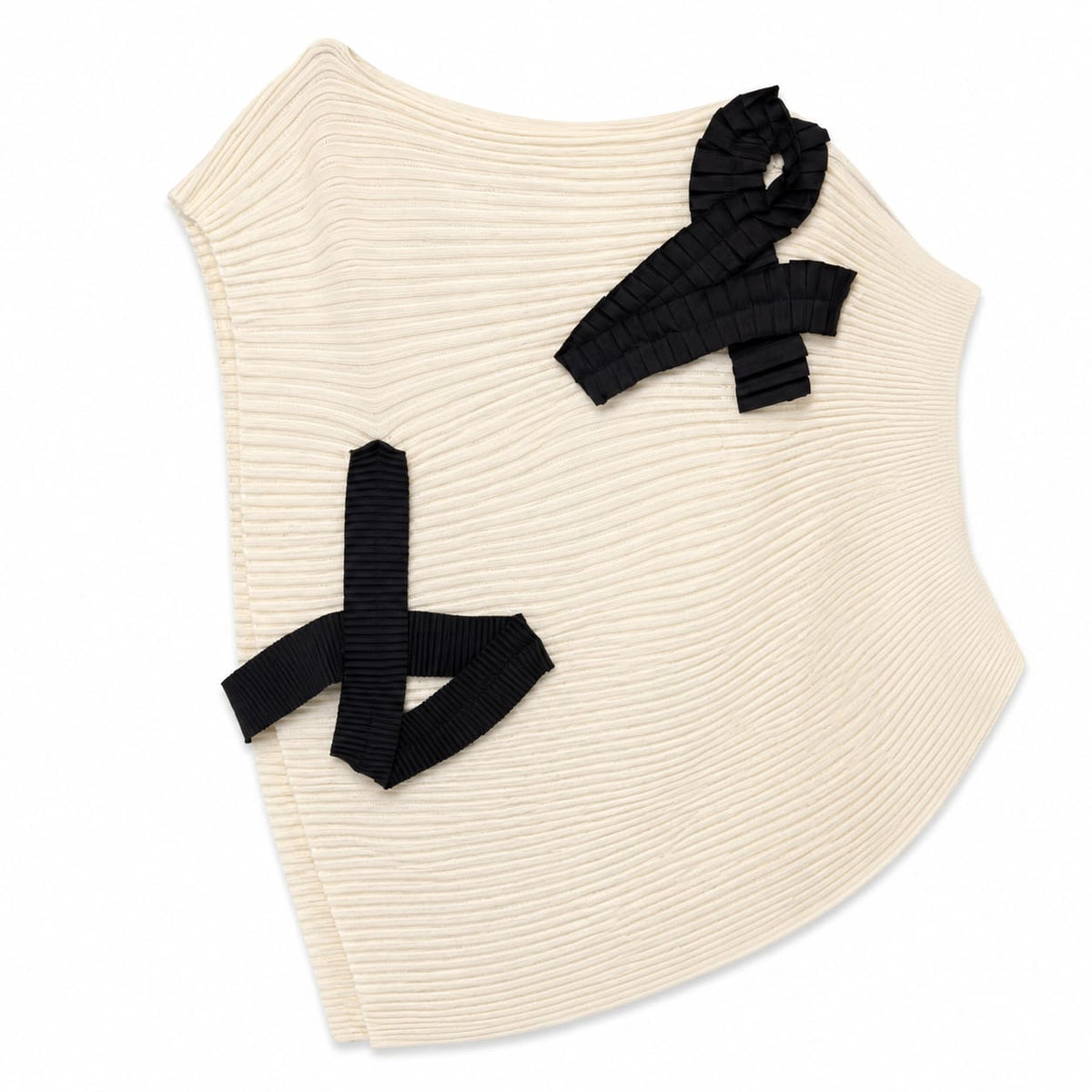 Ribbed Pullover with Ribbons