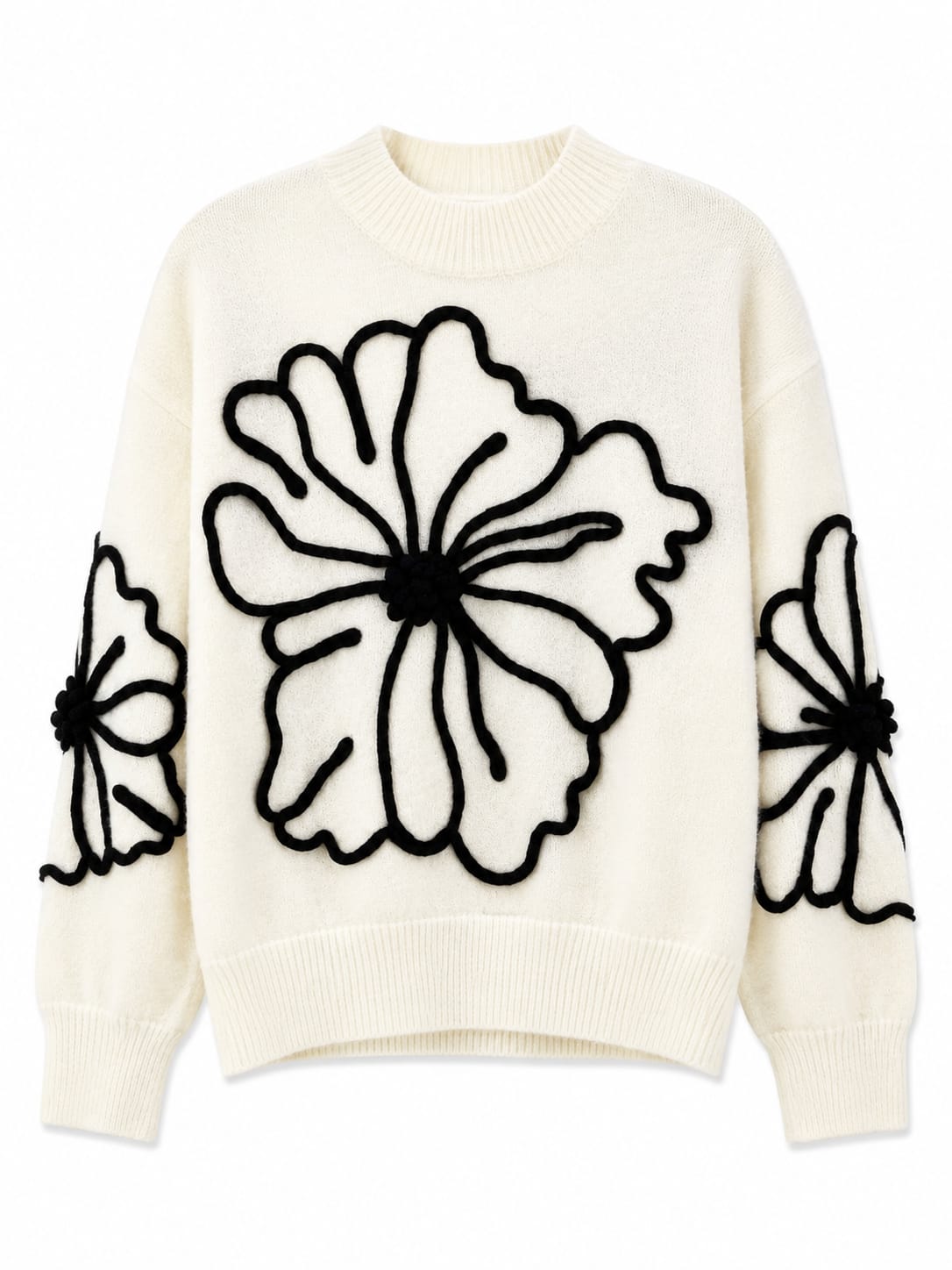 Pullover with Floral Design