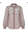 Organza Shirt with Belt