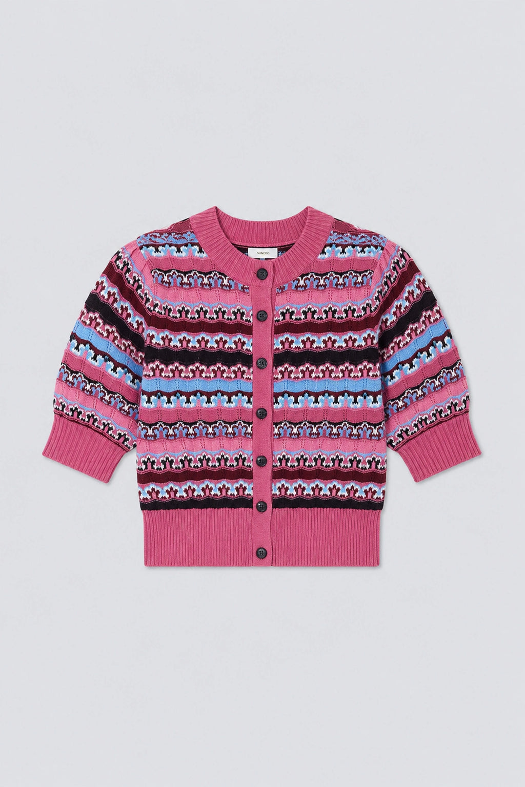Print Pullover with Tie
