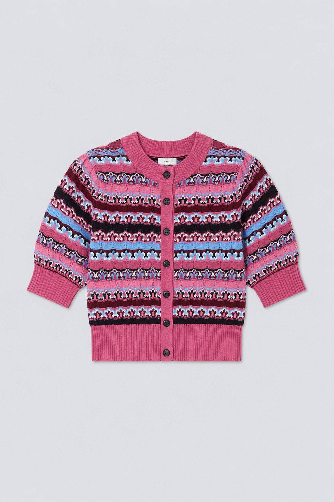 Print Pullover with Tie