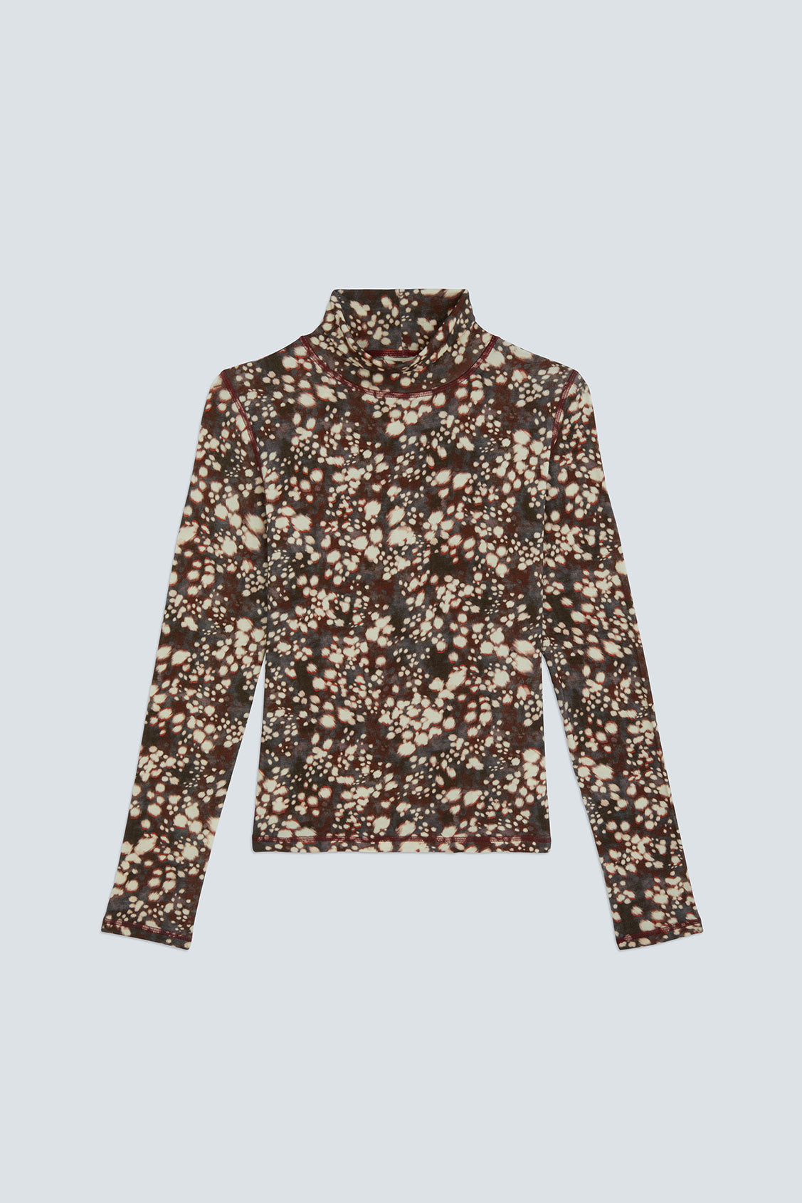 Floral Print Turtleneck