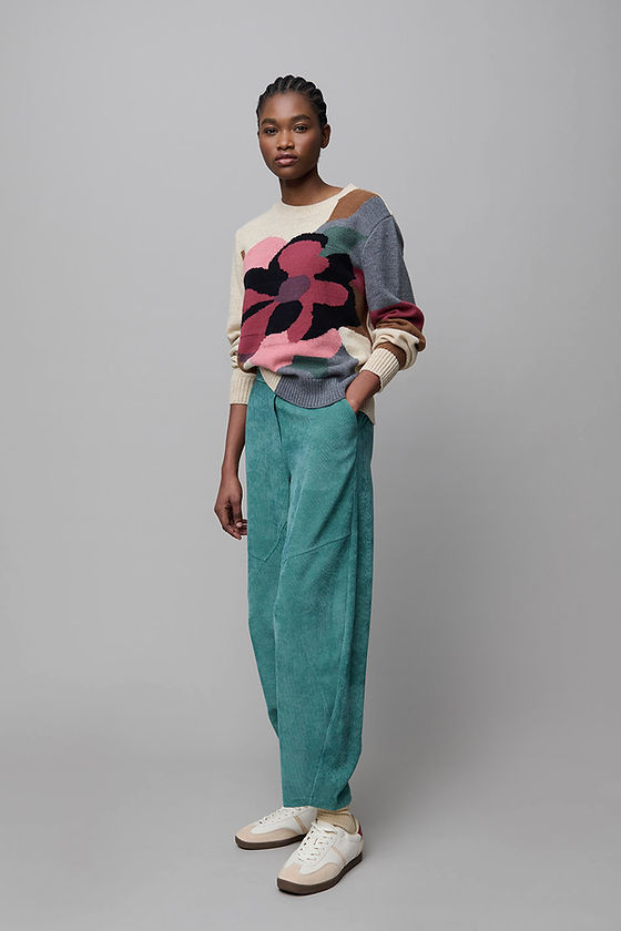 Flower Design Pullover