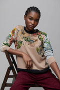 Floral Print Knit Pullover
