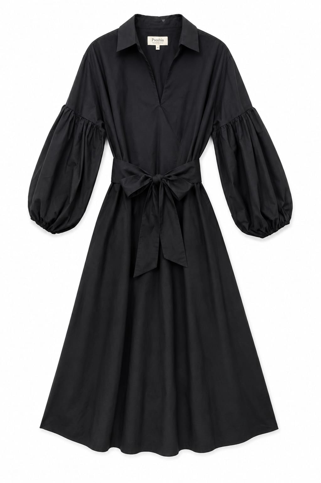 Taffeta Dress with Belt