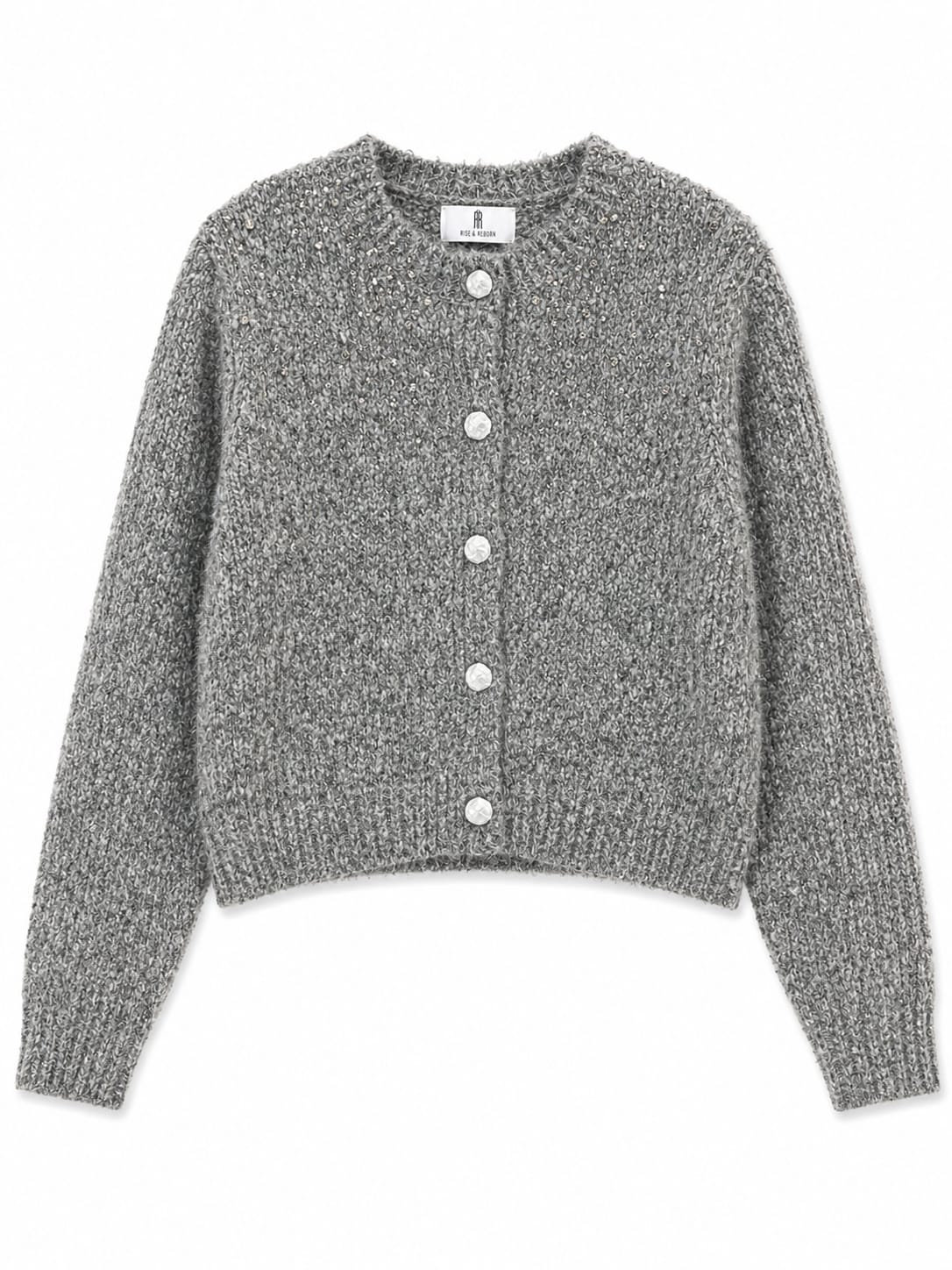Wool Cardi with Stones
