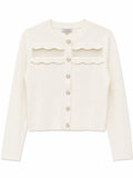 Knit Cardi Scallop Design