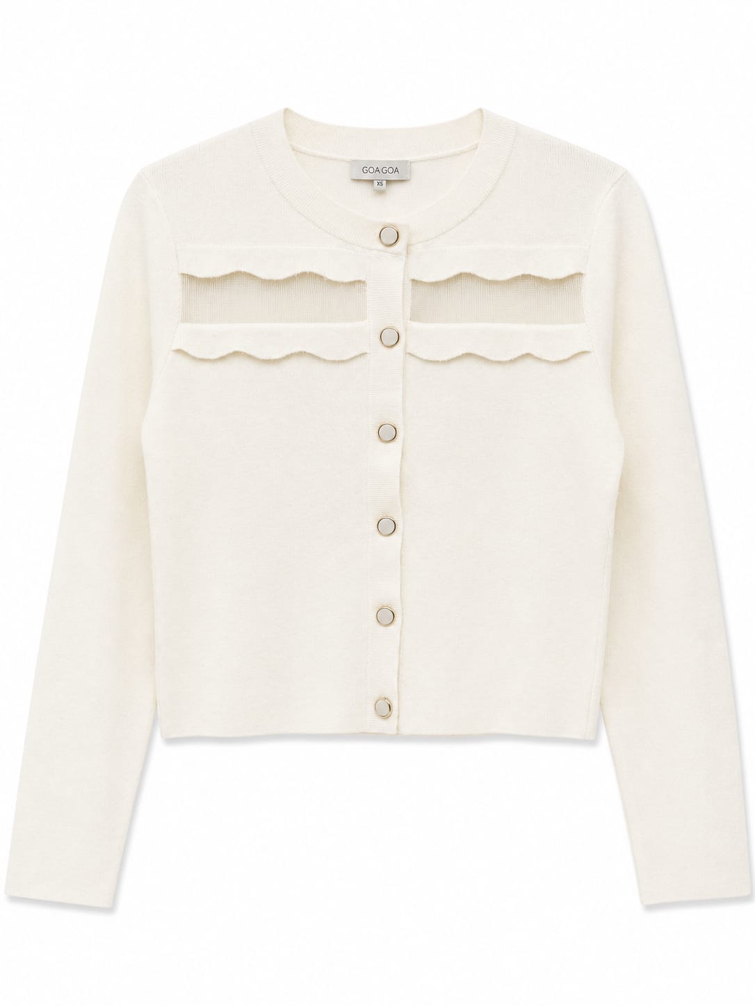 Knit Cardi Scallop Design