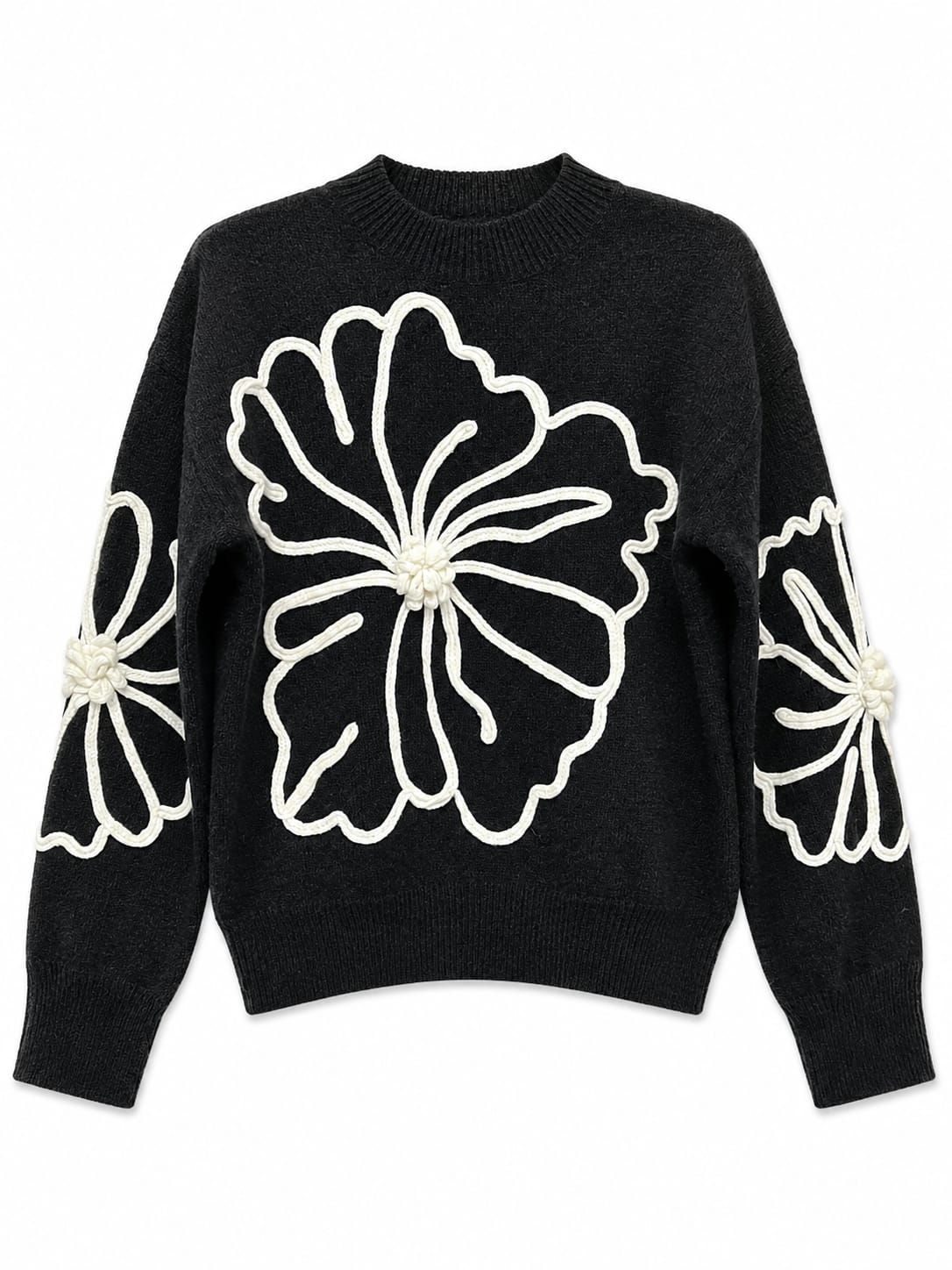 Pullover with Floral Design