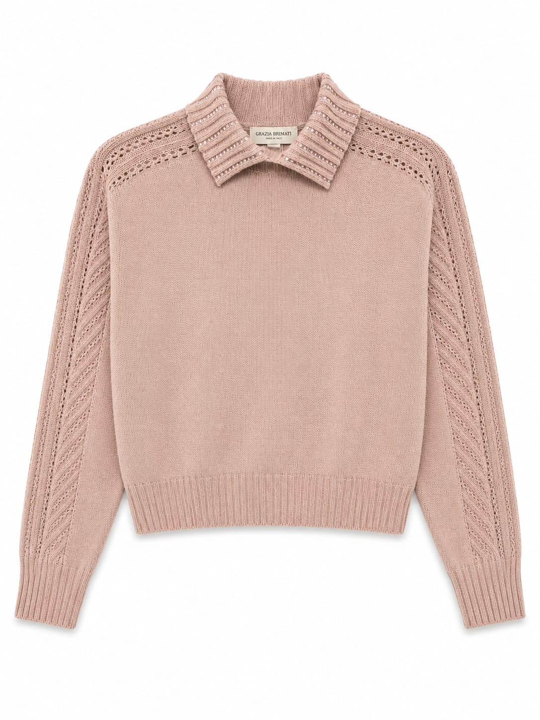 Knit Turtleneck with Design Sleeves