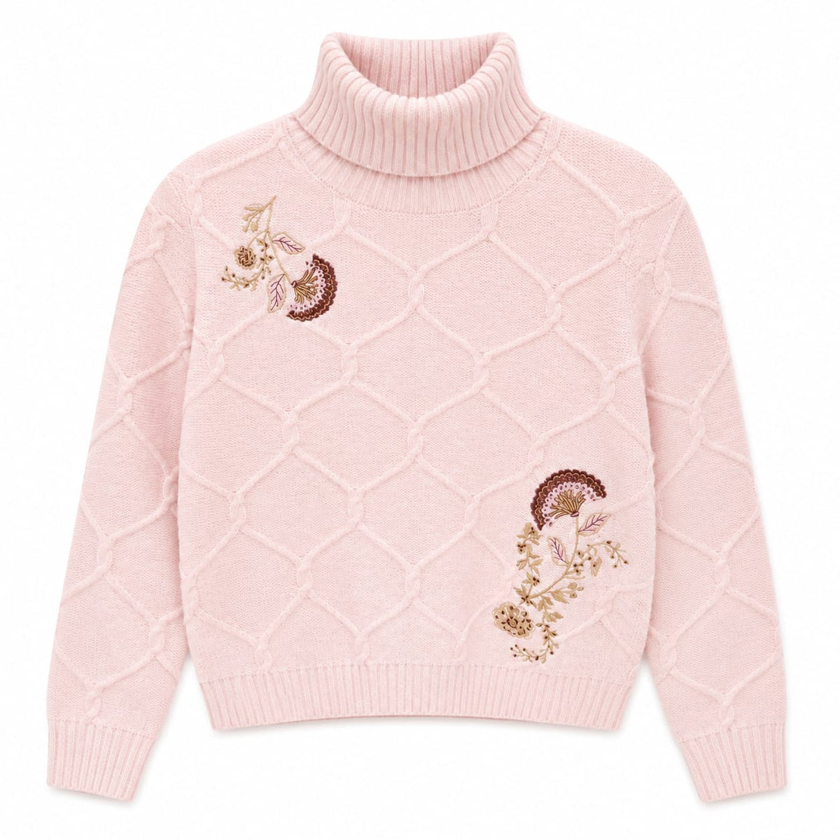 Sweater with Floral Embro