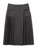 Pleated Skirt w/ Pockets