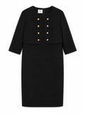 Gold Button Dress