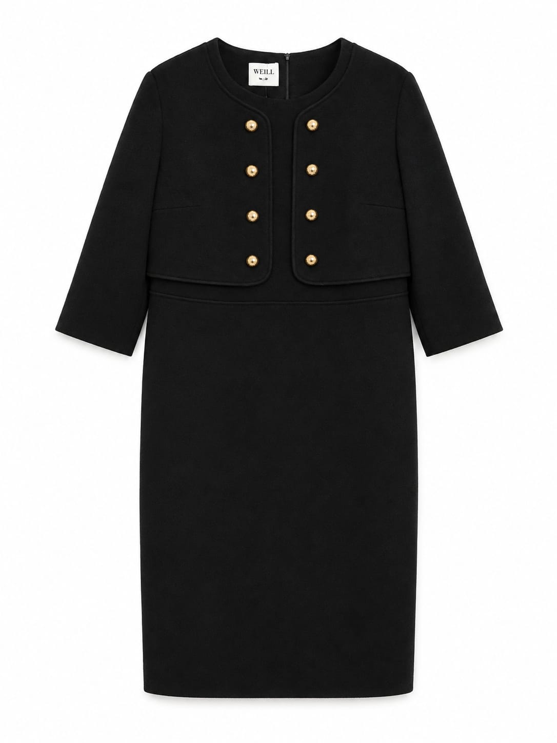 Gold Button Dress