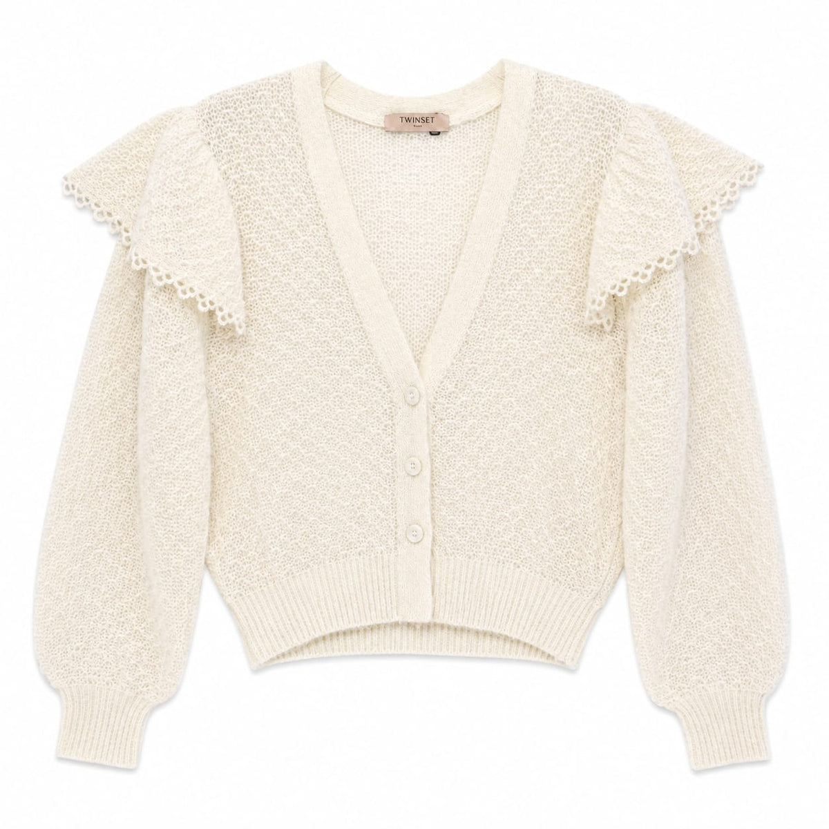 Knitted Cardi with Flounces
