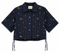Striped Jacket with Yellow Stones