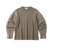 Pullover with Taffeta Sleeves