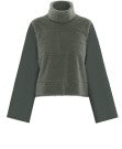 Velvet Pullover with Turtleneck
