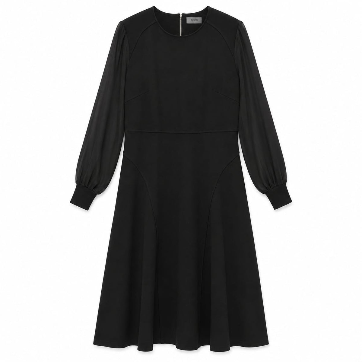 Dress with Chiffon Sleeves