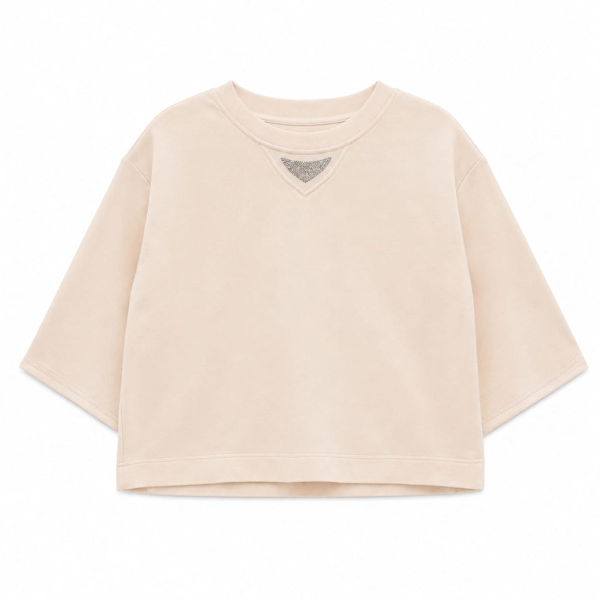 Sweatshirt with Cap Sleeves