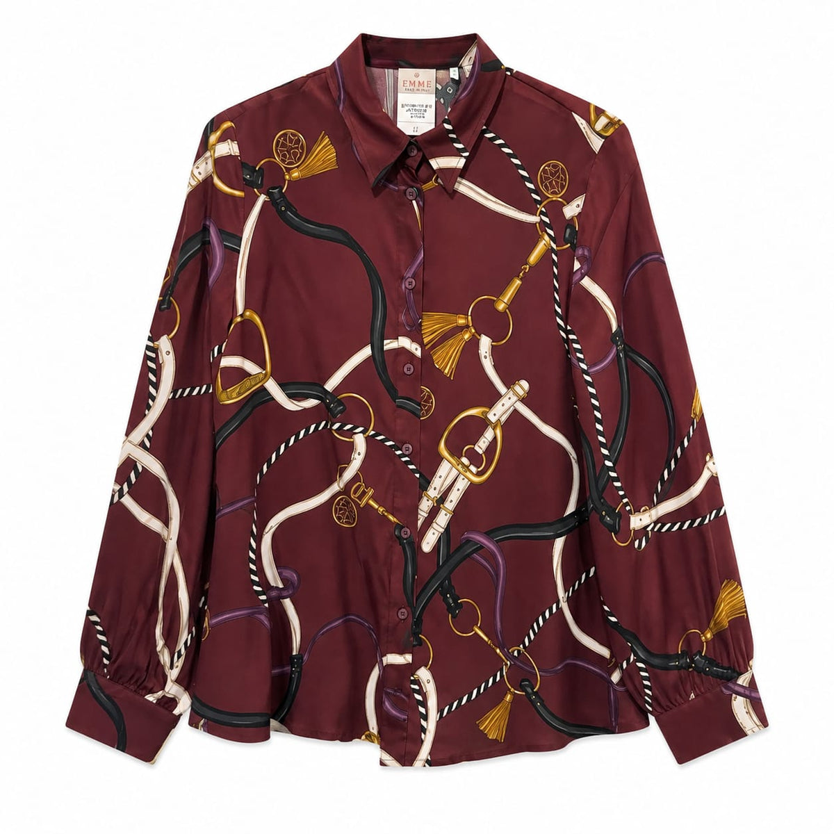 Chain Print Silk Shirt